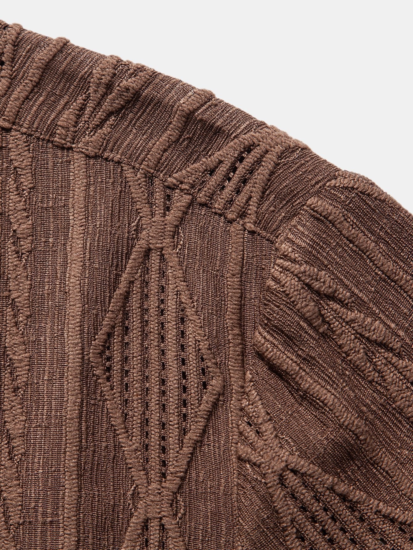 Cubaans overhemd in geometrische jacquard