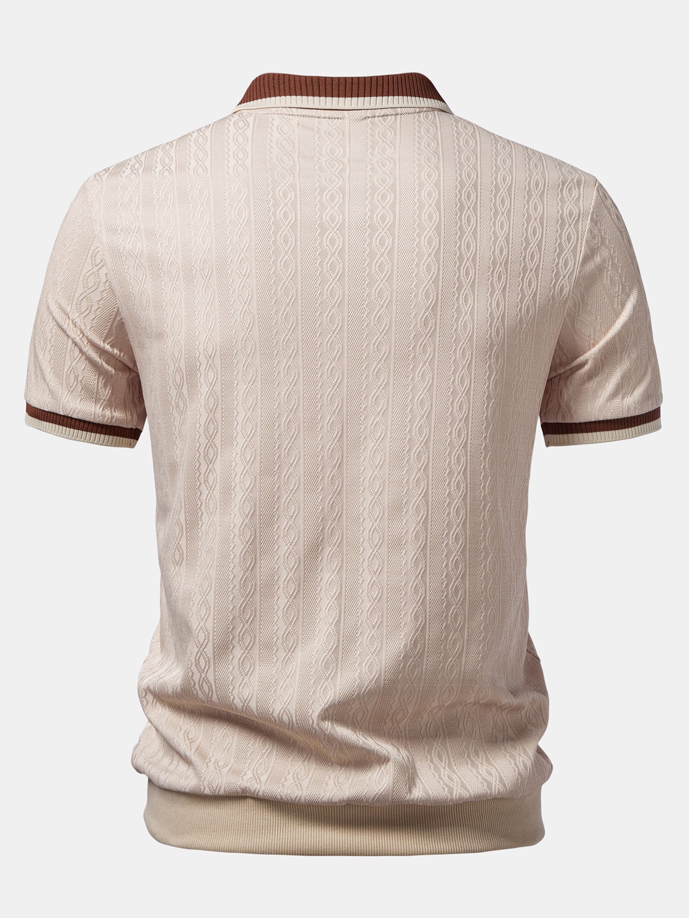 R&L™ Premium Textured Zip Polo