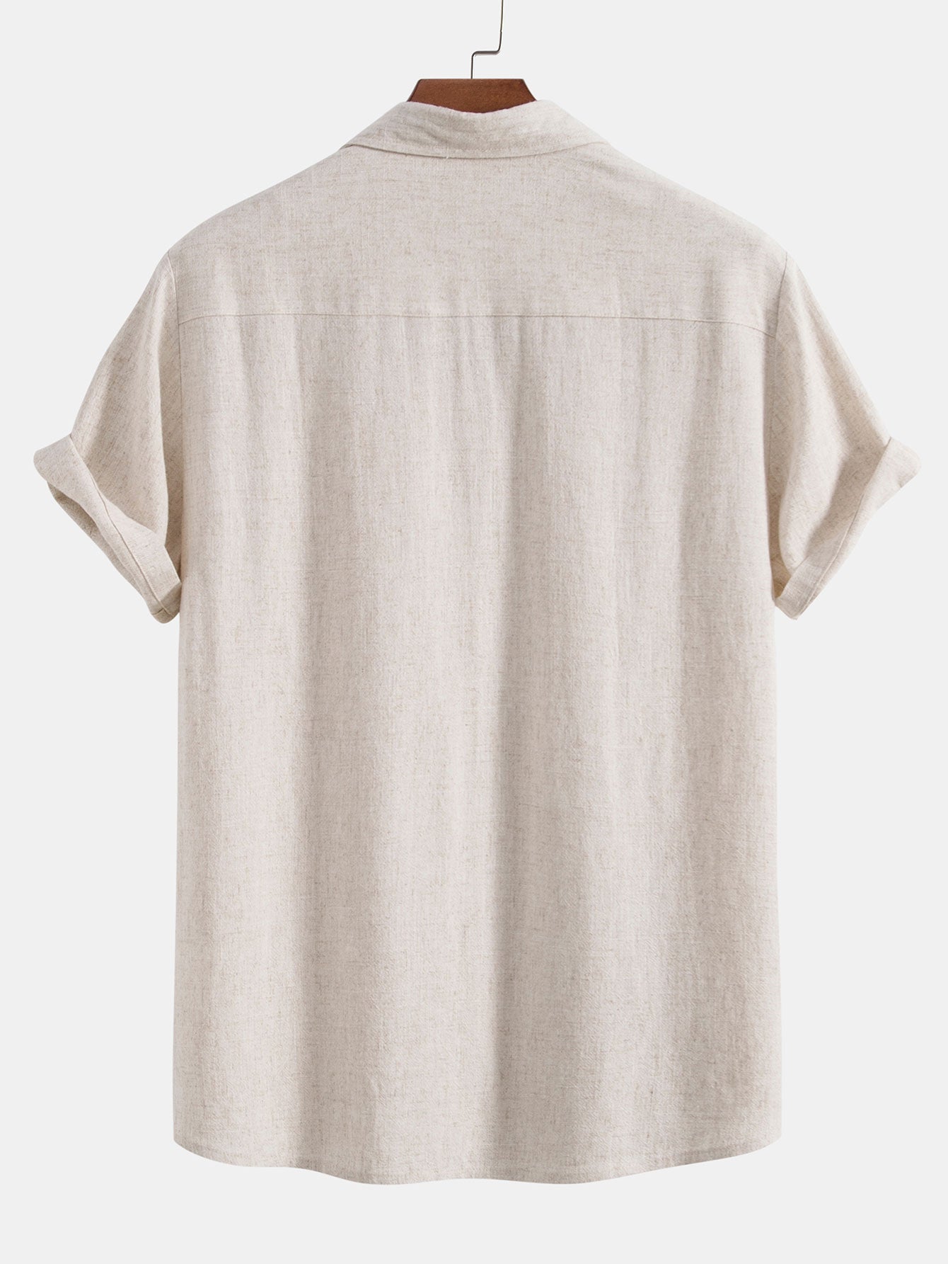 Shirt met knopen van gemengd linnen en rayon