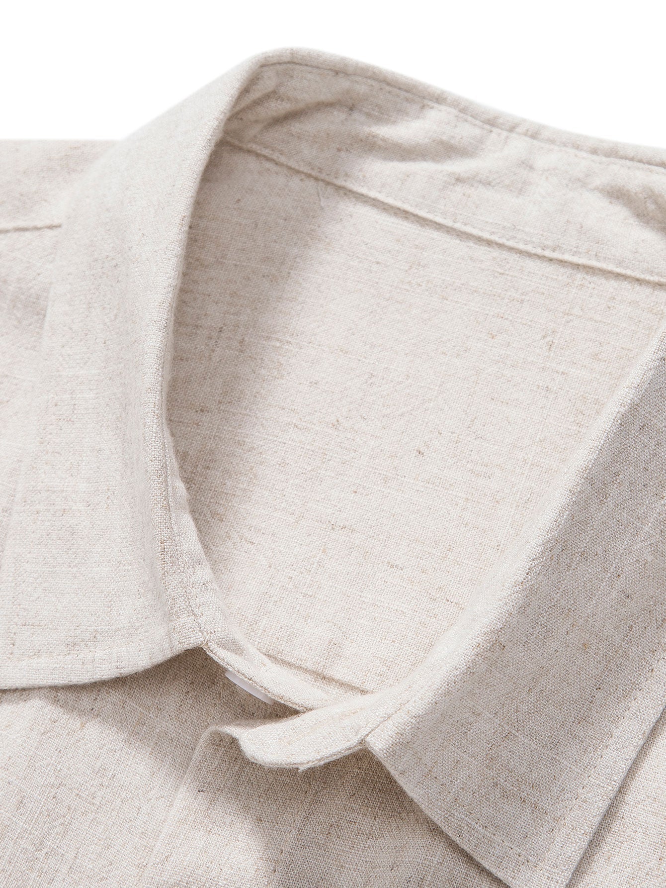 Shirt met knopen van gemengd linnen en rayon