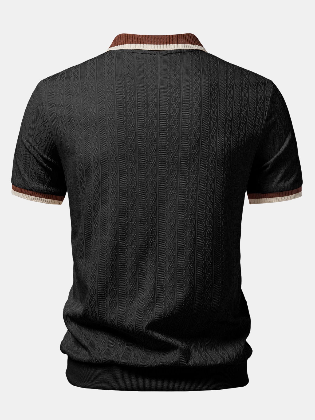 R&L™ Premium Textured Zip Polo