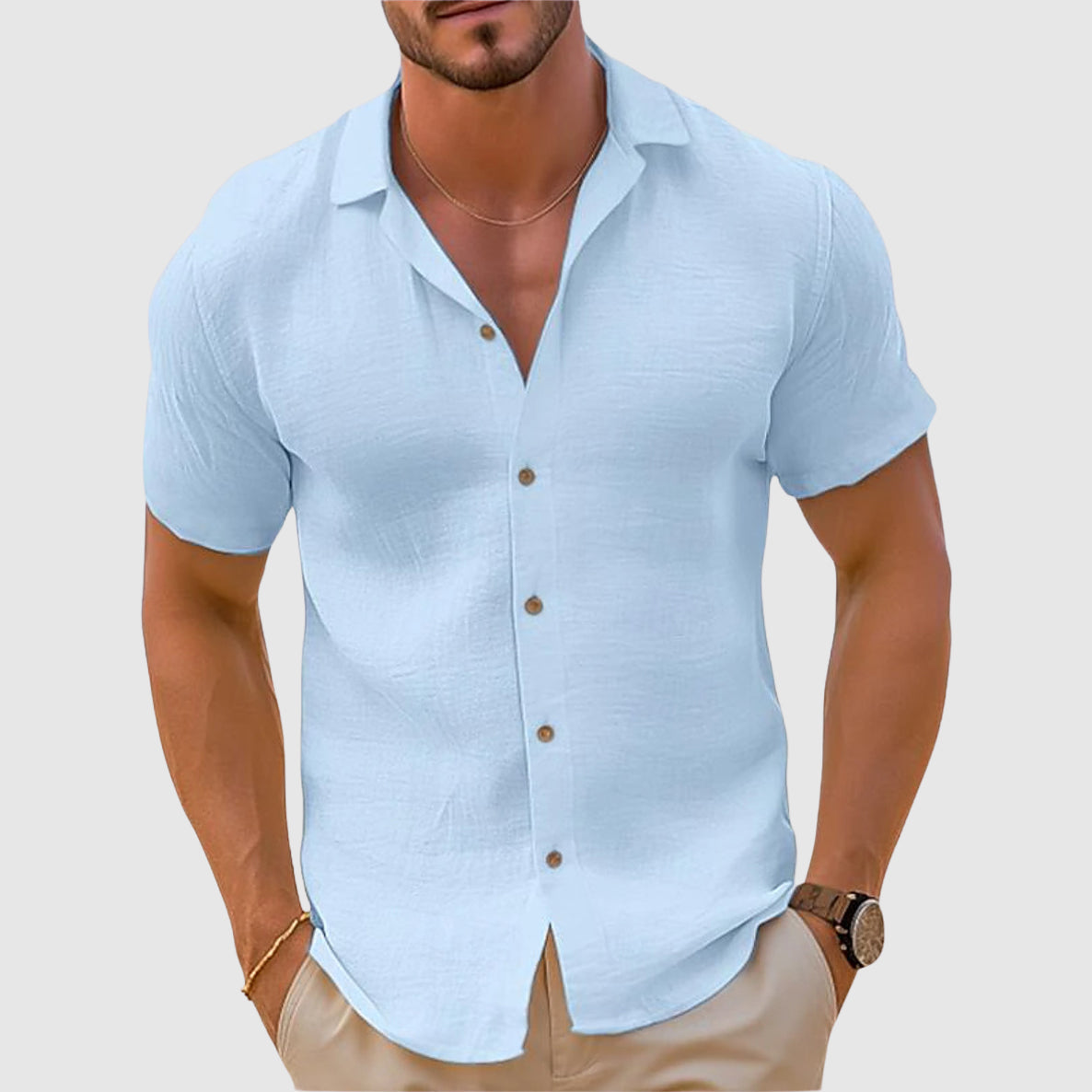 Lorenzo Vitali island linen shirt