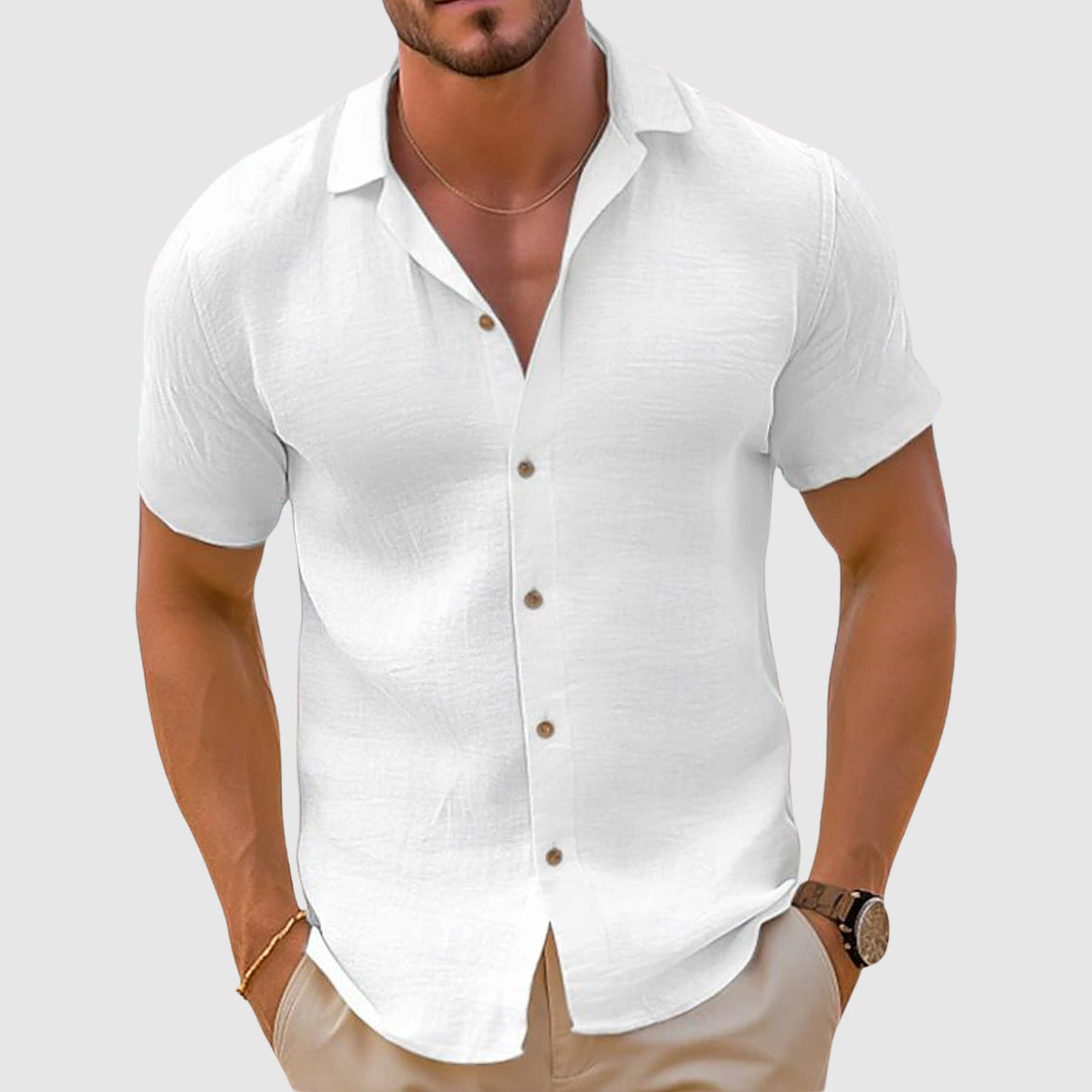 Lorenzo Vitali island linen shirt
