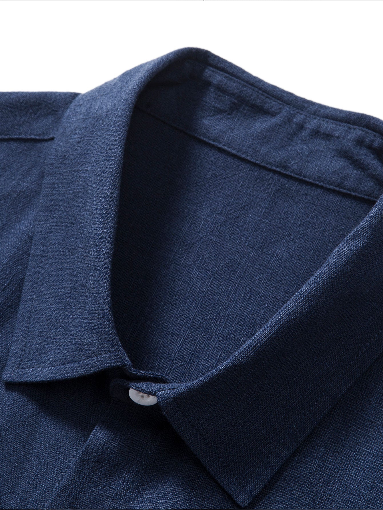 Shirt met knopen van gemengd linnen en rayon
