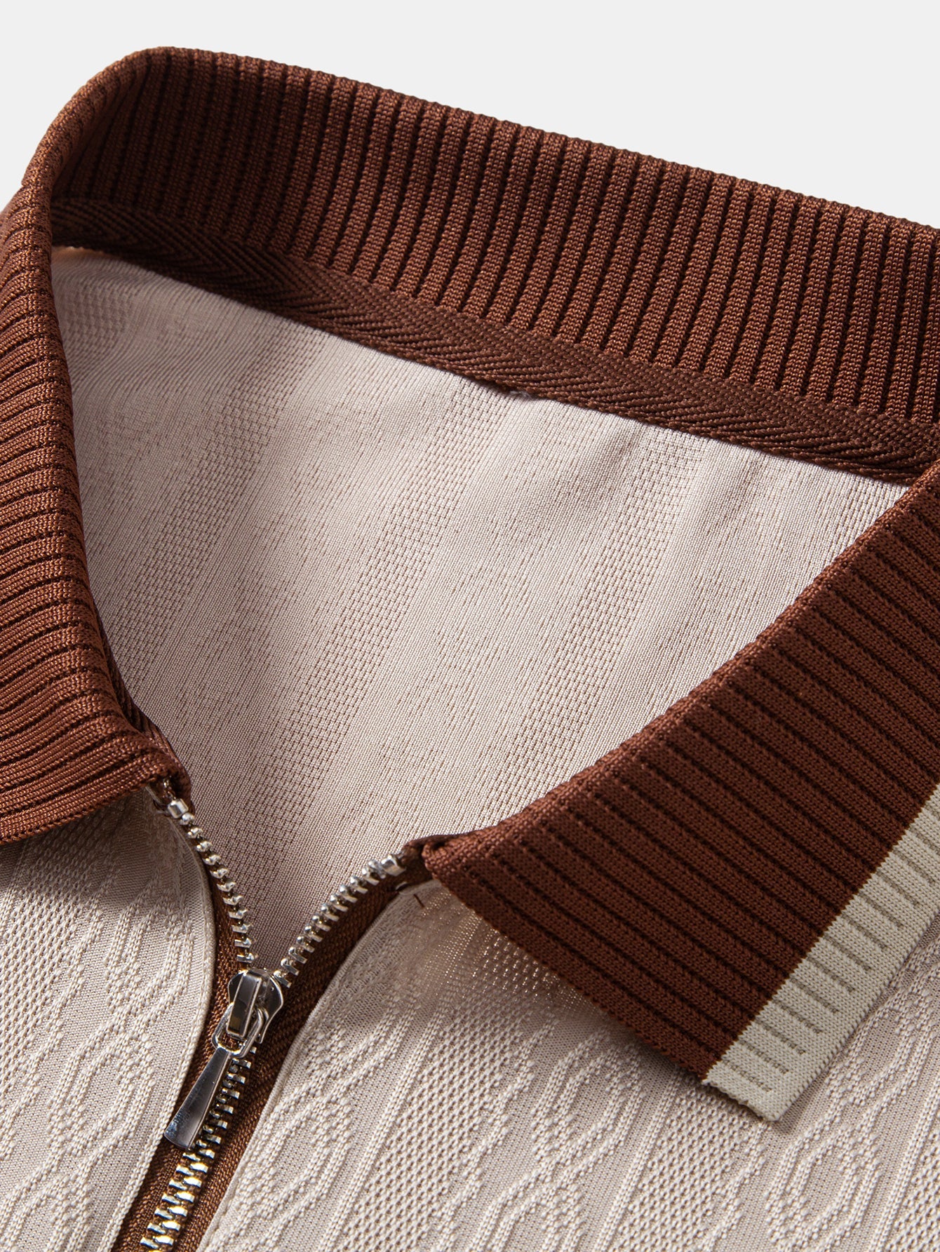 R&L™ Premium Textured Zip Polo