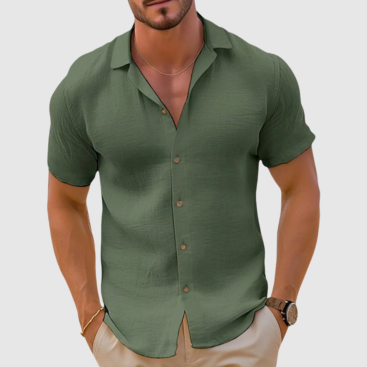 Lorenzo Vitali island linen shirt