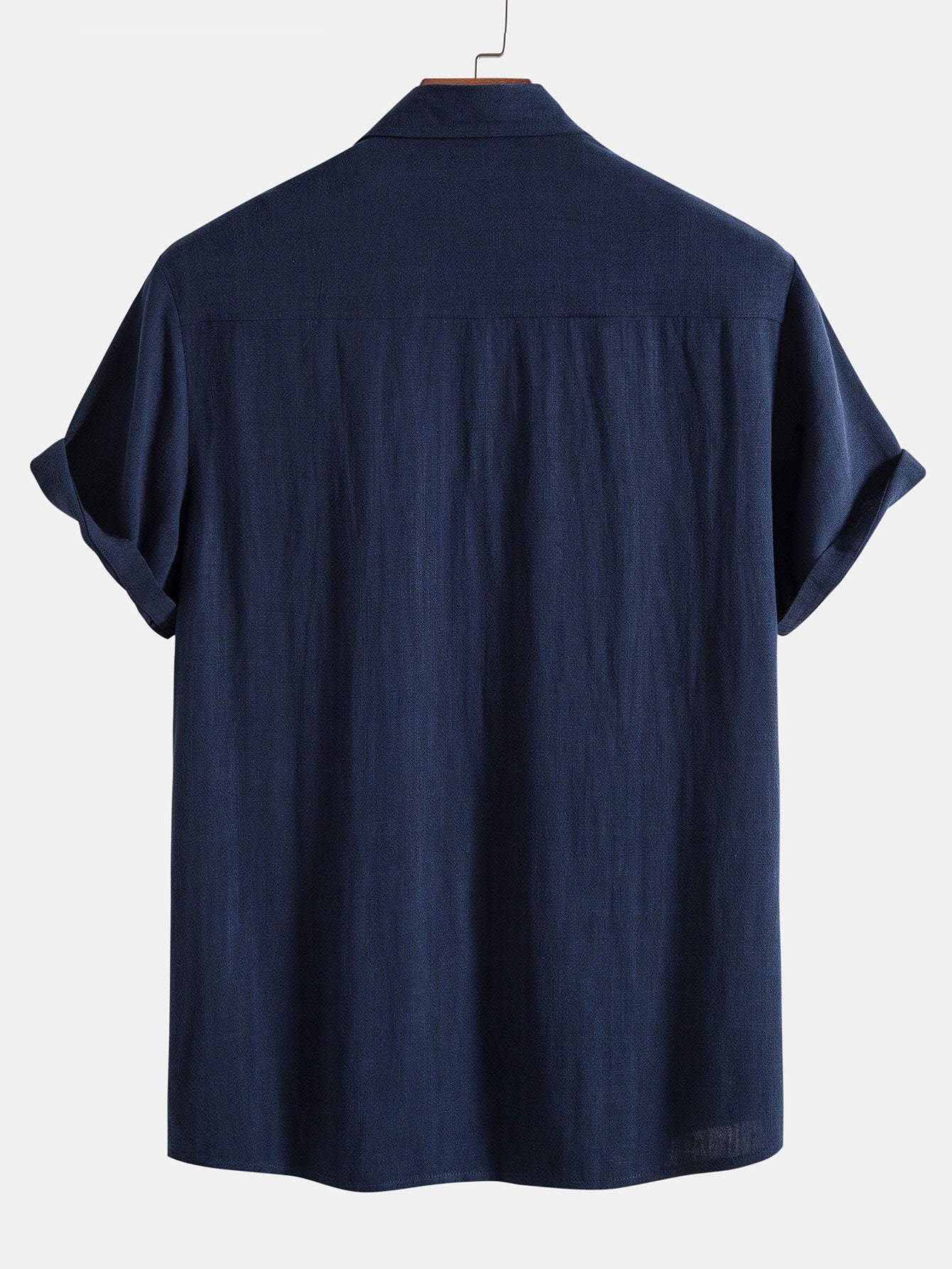 Shirt met knopen van gemengd linnen en rayon