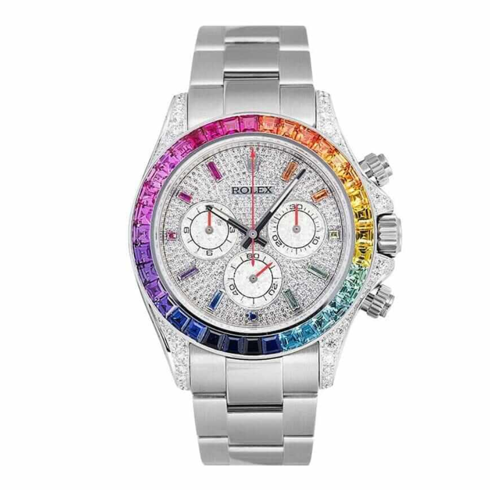 Daytona 18ct Diamond Set Custom Rainbow 116509